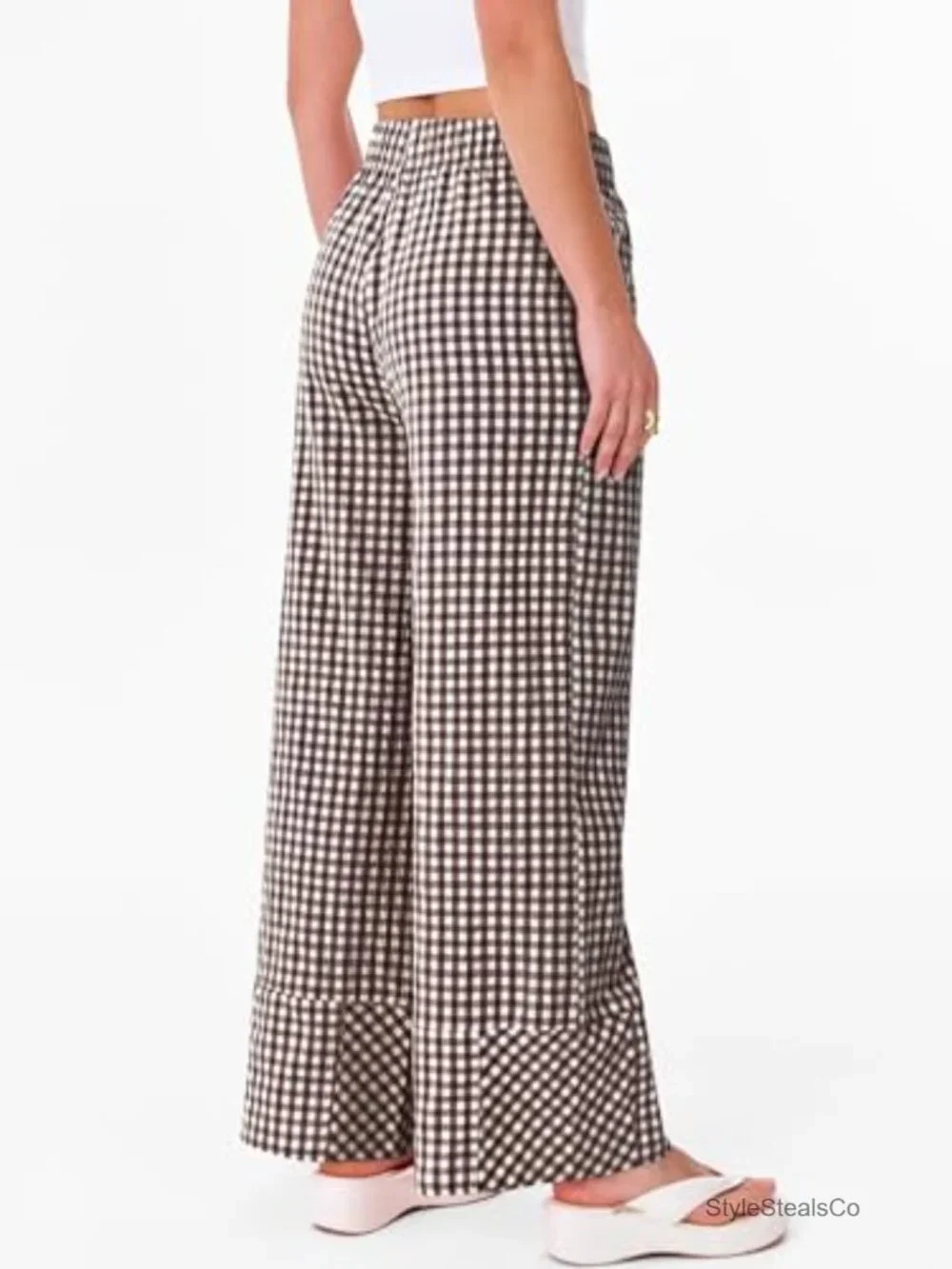 100% Rayon Wide Leg Palazzo Lounge Pajama Bottoms with Pockets